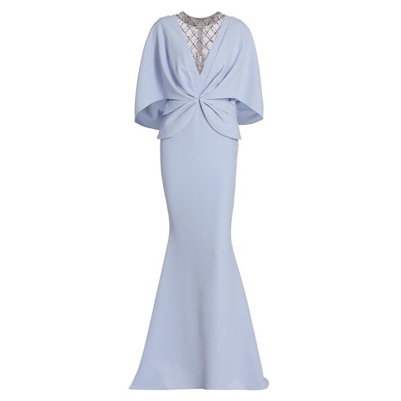 NWT Safiyaa Asin Soft Sky Long Dress Size FR42 / US10 $2515 - Picture 1 of 14